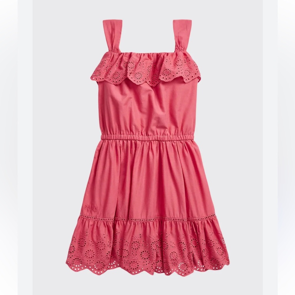 Polo Ralph Lauren Kids eye lit embroidered red Nantucket dress 3t